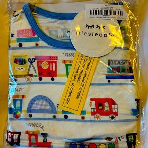 Little Sleepies Education Train 2-piece short sleeve set.